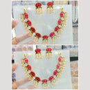 Manisha Jewellery Gold Plated  Pearls And Meenakari Necklace Set