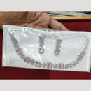 Manisha Jewellery Silver Plated American Diamond Necklace Set