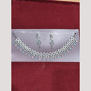 Manisha Jewellery Silver Plated American Diamond Necklace Set