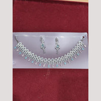 Manisha Jewellery Silver Plated American Diamond Necklace Set