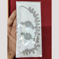 Manisha Jewellery Silver Plated American Diamond Necklace Set