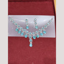 Manisha Jewellery Silver Plated American Diamond Necklace Set