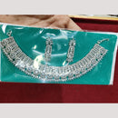 Manisha Jewellery Silver Plated American Diamond Necklace Set