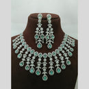 Manisha Jewellery Silver Plated American Diamond Necklace Set