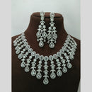 Manisha Jewellery Silver Plated American Diamond Necklace Set