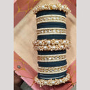 Manisha Jewellery Gold Plated Kundan Stone And Pearl Bangles Set