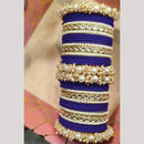 Manisha Jewellery Gold Plated Kundan Stone And Pearl Bangles Set