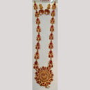 Manisha Jewellery Gold Plated Pota Stone Necklace Set