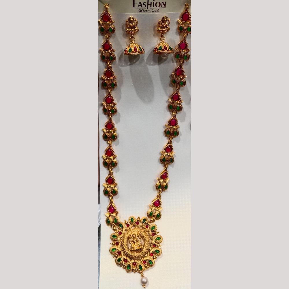 Manisha Jewellery Pota Stone And Pearl Double Necklace Set