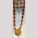 Manisha Jewellery Pota Stone And Pearl Double Necklace Set