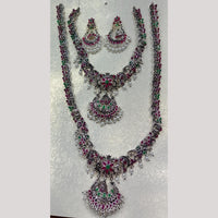 Manisha Jewellery Pota Stone And Pearl Double Necklace Set