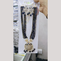 Manisha Jewellery Gold Plated Kundan Beads And Pearl Long Necklace Set