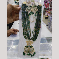 Manisha Jewellery Gold Plated Kundan Beads And Pearl Long Necklace Set