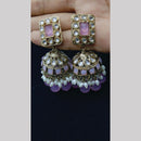 Manisha Jewellery Gold Plated Kundan Stone And Pearls Jhumki Earrings