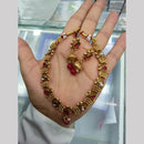 Manisha Jewellery Gold Plated Pota Stone Necklace Set
