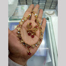 Manisha Jewellery Gold Plated Pota Stone Necklace Set