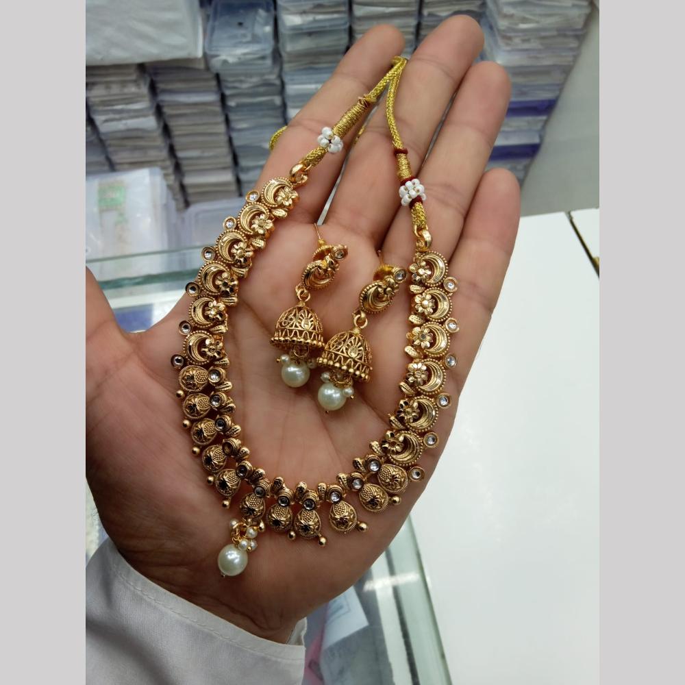 Manisha Jewellery Gold Plated Austrain Stone Necklace Set