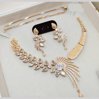 Manisha Jewellery Gold Plated Austrain And Crystal Stone Necklace Set