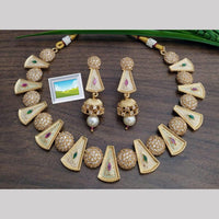 Manisha Jewellery Gold Plated Austrain Stone Meenakari Necklace Set