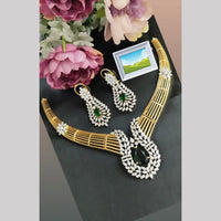 Manisha Jewellery Gold Plated American Daimonds Necklace Set