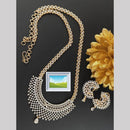 Manisha Jewellery  American Daimonds Long Necklace Set