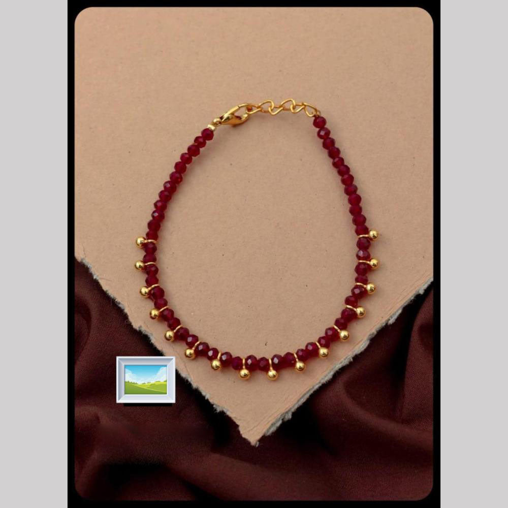 Manisha Jewellery Gold Plated Beads Bracelet