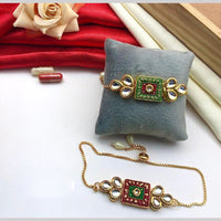 Manisha Jewellery Gold Plated Kundan Stone Bracelet  (one Piece Only)