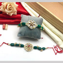 Manisha Jewellery Gold Plated Kundan Stone And Beads Rakhi
