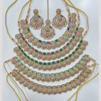 Manisha Jewellery Gold Plated Crystal And Pearl Necklace Set
