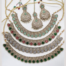 Manisha Jewellery Gold Plated Crystal And Pearl Necklace Set