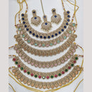 Manisha Jewellery Gold Plated Crystal And Pearl Necklace Set