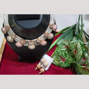Manisha Jewellery Gold Plated Pota Stone And Meenakari Necklace Set