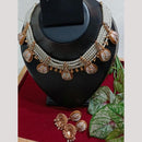 Manisha Jewellery Gold Plated Pota Stone And Meenakari Necklace Set