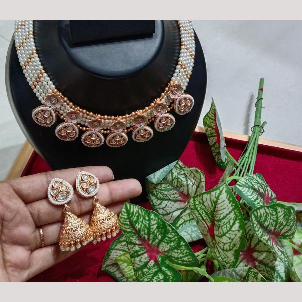 Manisha Jewellery Gold Plated Polki Kundan Necklace Set