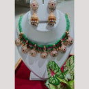 Manisha Jewellery Gold Plated Pota Stone And Meenakari Necklace Set