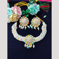 Manisha Jewellery Gold Plated Kundan And Pearl Necklace Set
