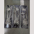 Manisha Jewellery Oxidized Plated Pota Stone Necklace Set (Assorted Design) (One Piece Only)