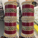 Manisha Jewellery Gold Plated Kundan Stone Acrylic Bridal Bangles Set