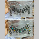 Manisha Jewellery Oxidized Plated Pota Stone Necklace Set