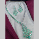 Manisha Jewellery Silver Plated American Diamonds Necklace Set