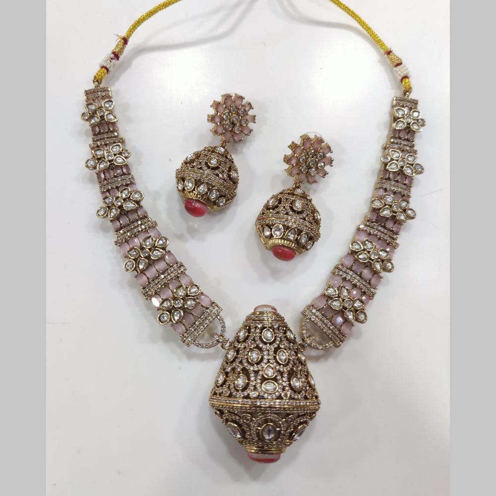 Manisha Jewellery Gold Plated Polki Kundan Necklace Set