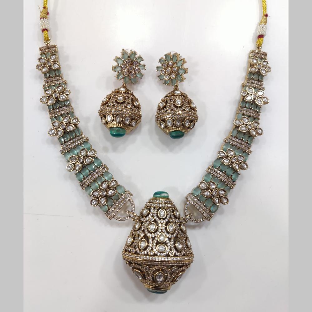Manisha Jewellery Gold Plated Polki Kundan Necklace Set