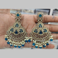 Manisha Jewellery Gold Plated Crystal Stone And Beads Dangler Earrings