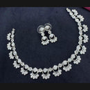Manisha Jewellery Silver Plated American Diamonds Necklace Set