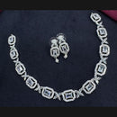 Manisha Jewellery Silver Plated American Diamonds Necklace Set