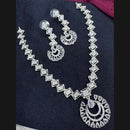 Manisha Jewellery Silver Plated American Diamonds Necklace Set
