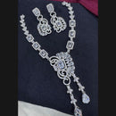 Manisha Jewellery Silver Plated American Diamonds Necklace Set