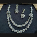 Manisha Jewellery Silver Plated American Diamonds Necklace Set