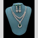 Manisha Jewellery Silver Plated American Diamonds Necklace Set