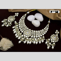 Manisha Jewellery Gold Plated Polki Kundan And Beads Necklace Set